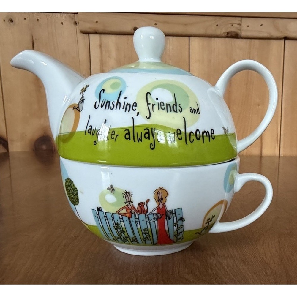 Creative Tops Born To Shop Gifts For Her Sunshine Friends Laughter Cup Teapot 09 - Picture 4 of 15